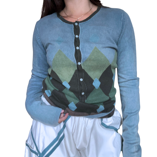 Indigo Dyed 100% Cashmere Pullover - S