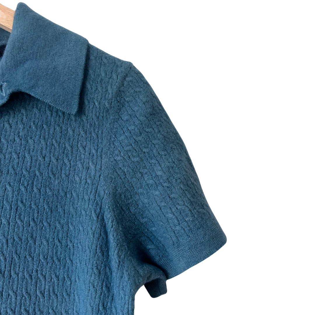 Indigo Dyed 100% Merino Wool Sweater - S/M