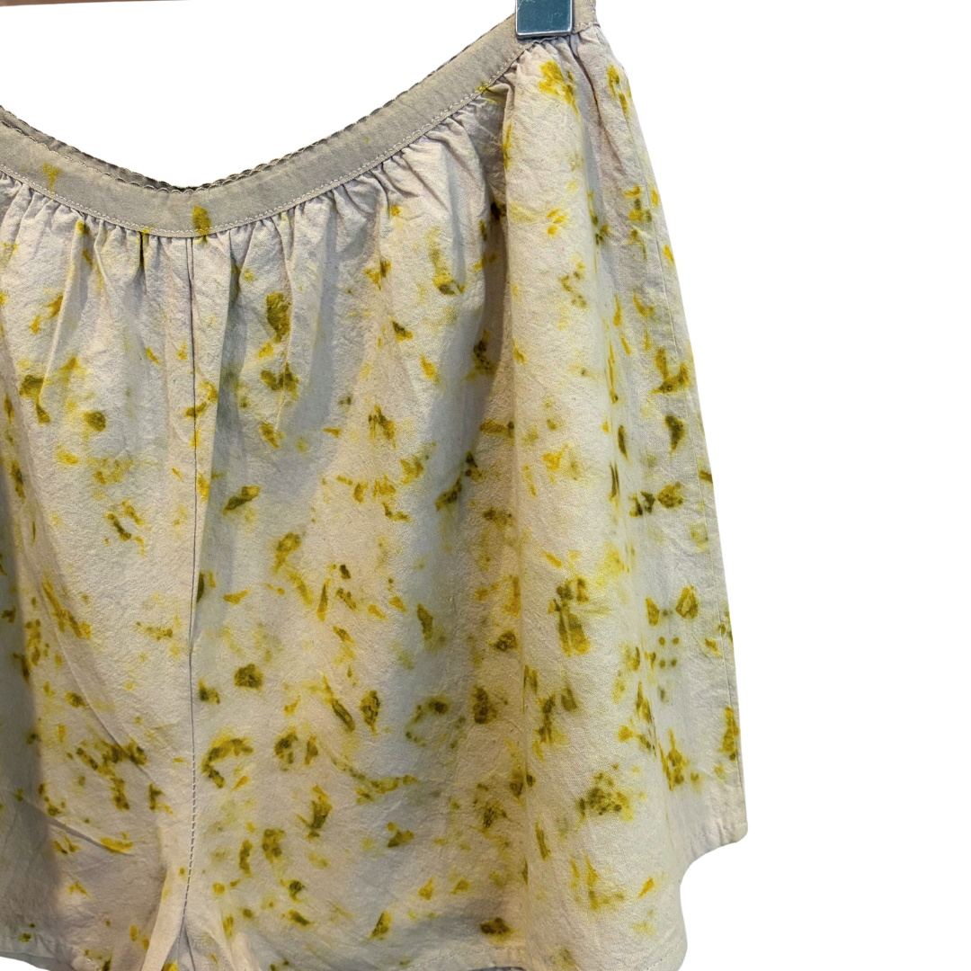 Black Walnut + Marigold Dyed PJ Shorts - 100% Organic Cotton