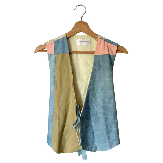Patchwork Plant Dyed Vest - S/M - 100% Upcycled Cotton