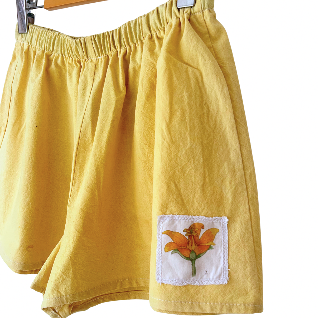 Marigold Dyed Shorts - 100% Organic Cotton