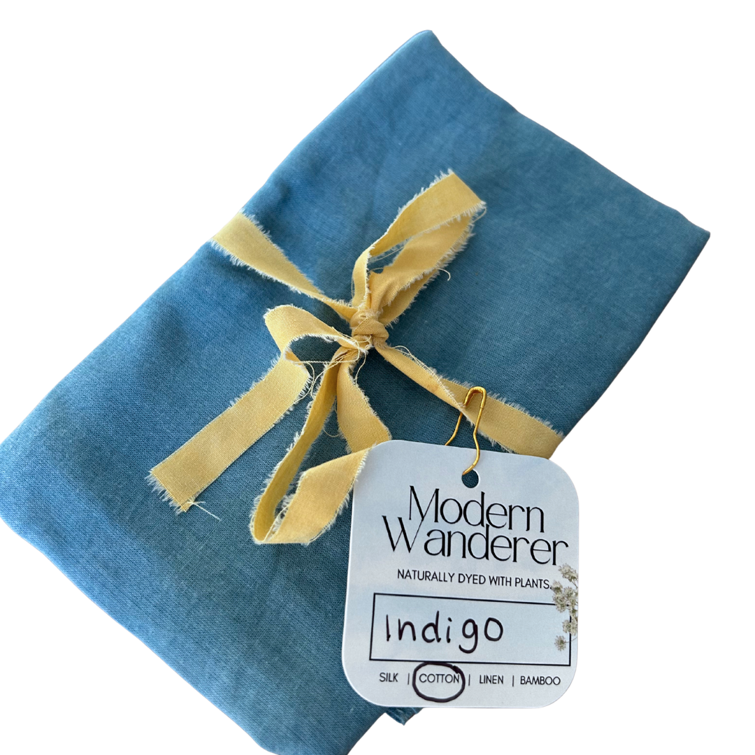 100% Organic Cotton Plant Dyed Bandana - Solid Indigo