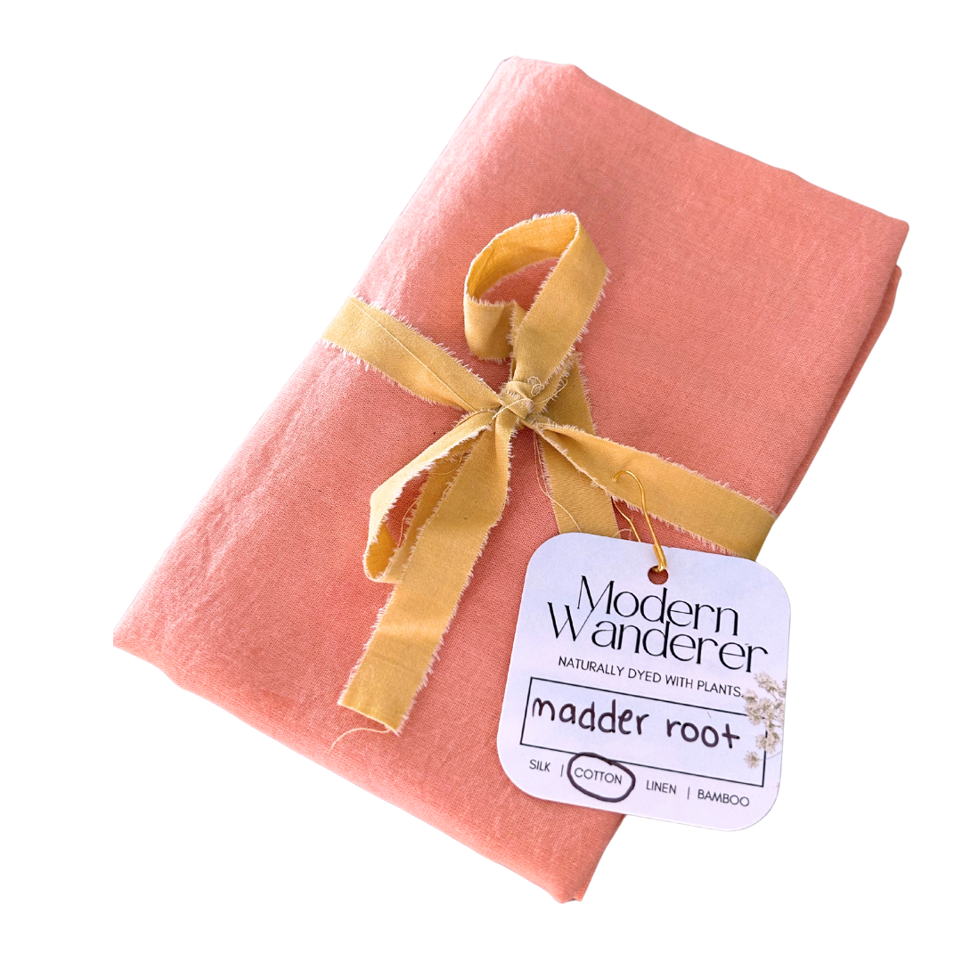 100% Organic Cotton Plant Dyed Bandana - Madder Root