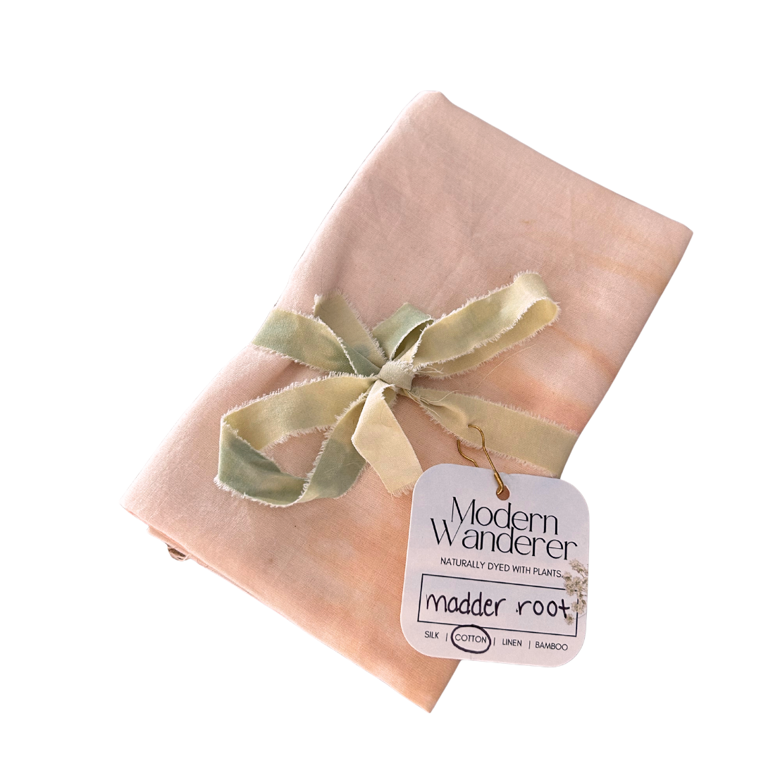 100% Organic Cotton Plant Dyed Bandana - Madder Root