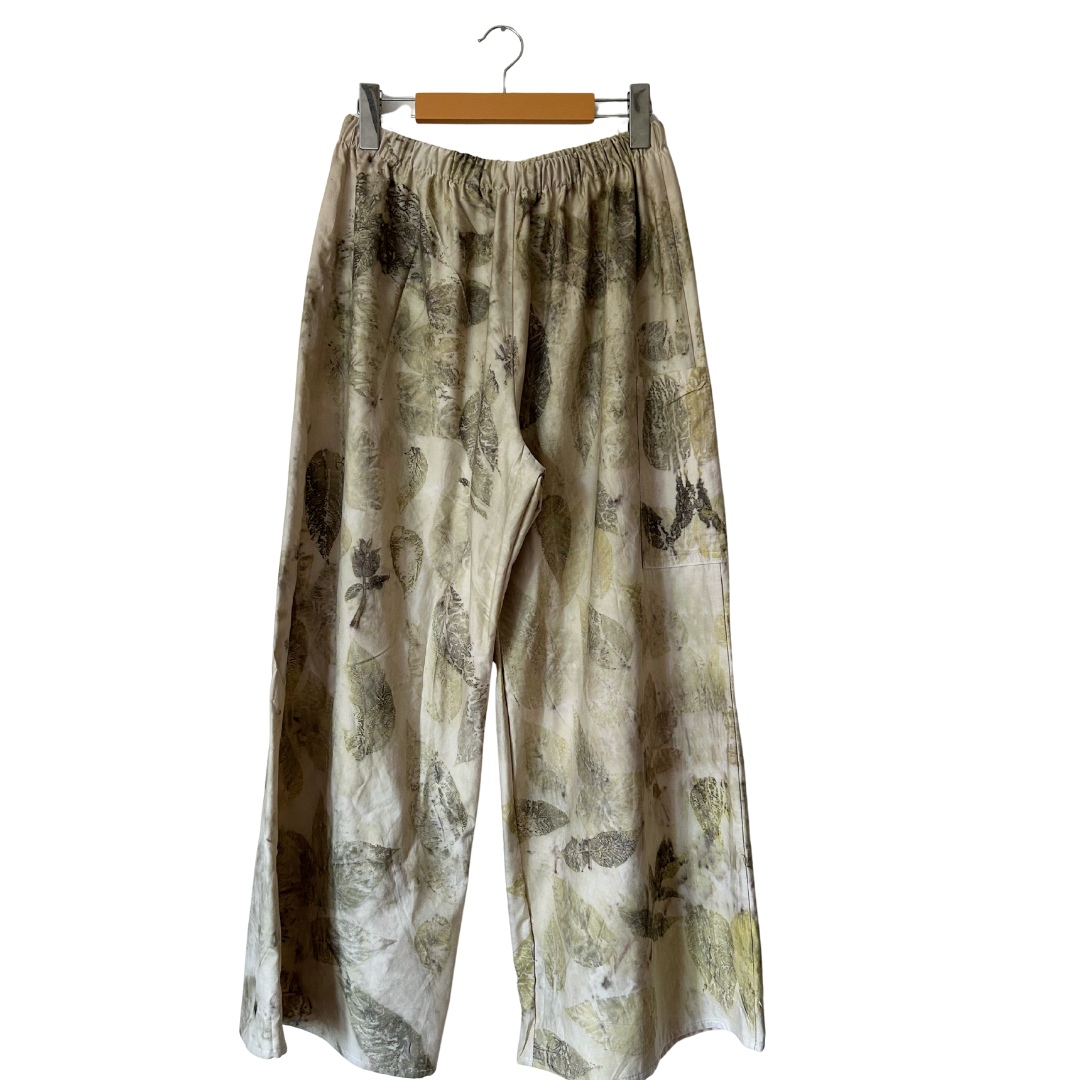 Black Walnut + Shagbark Hickory Dyed Pants - 100% Upcycled Cotton
