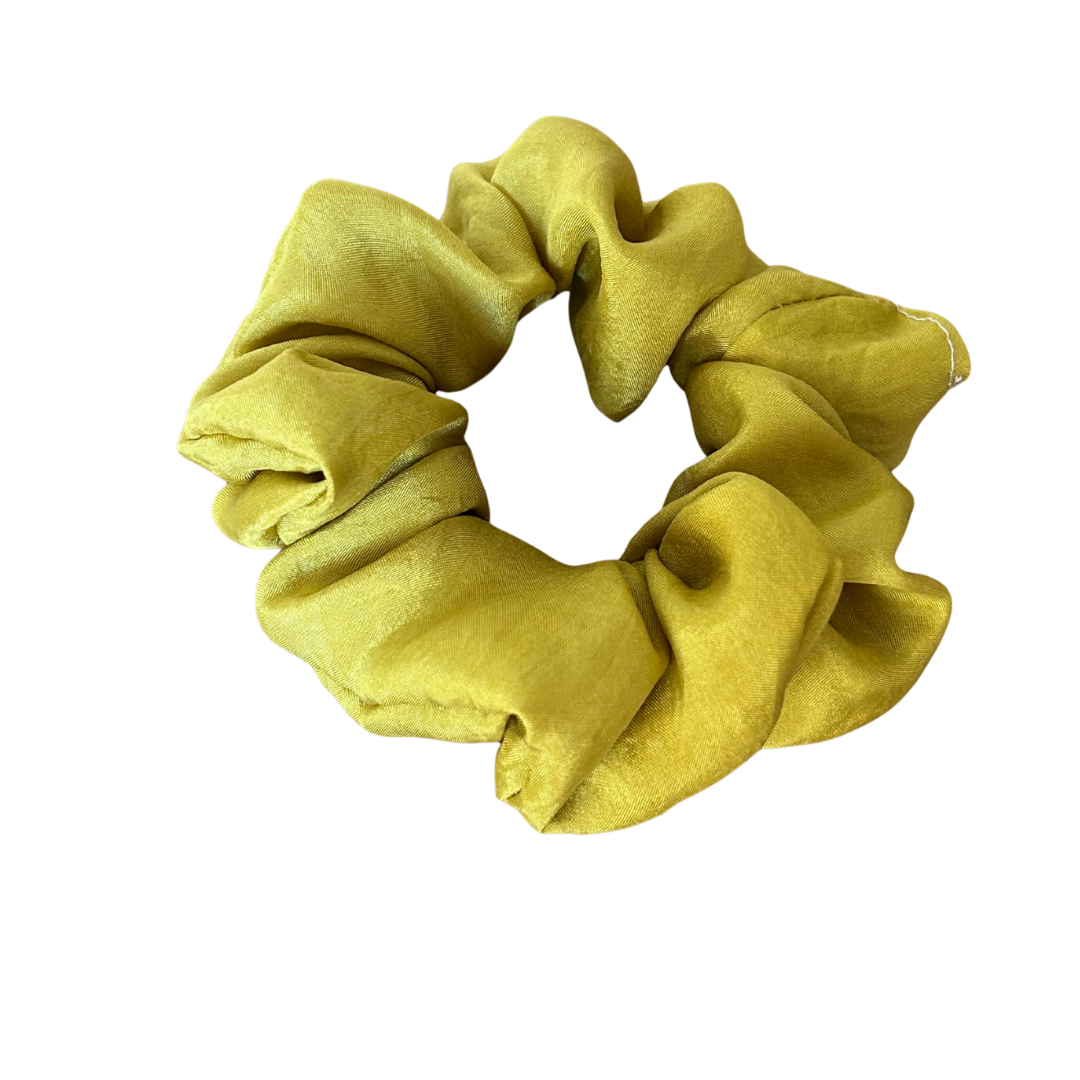 100% Mulberry Silk Marigold Dyed Scrunchie