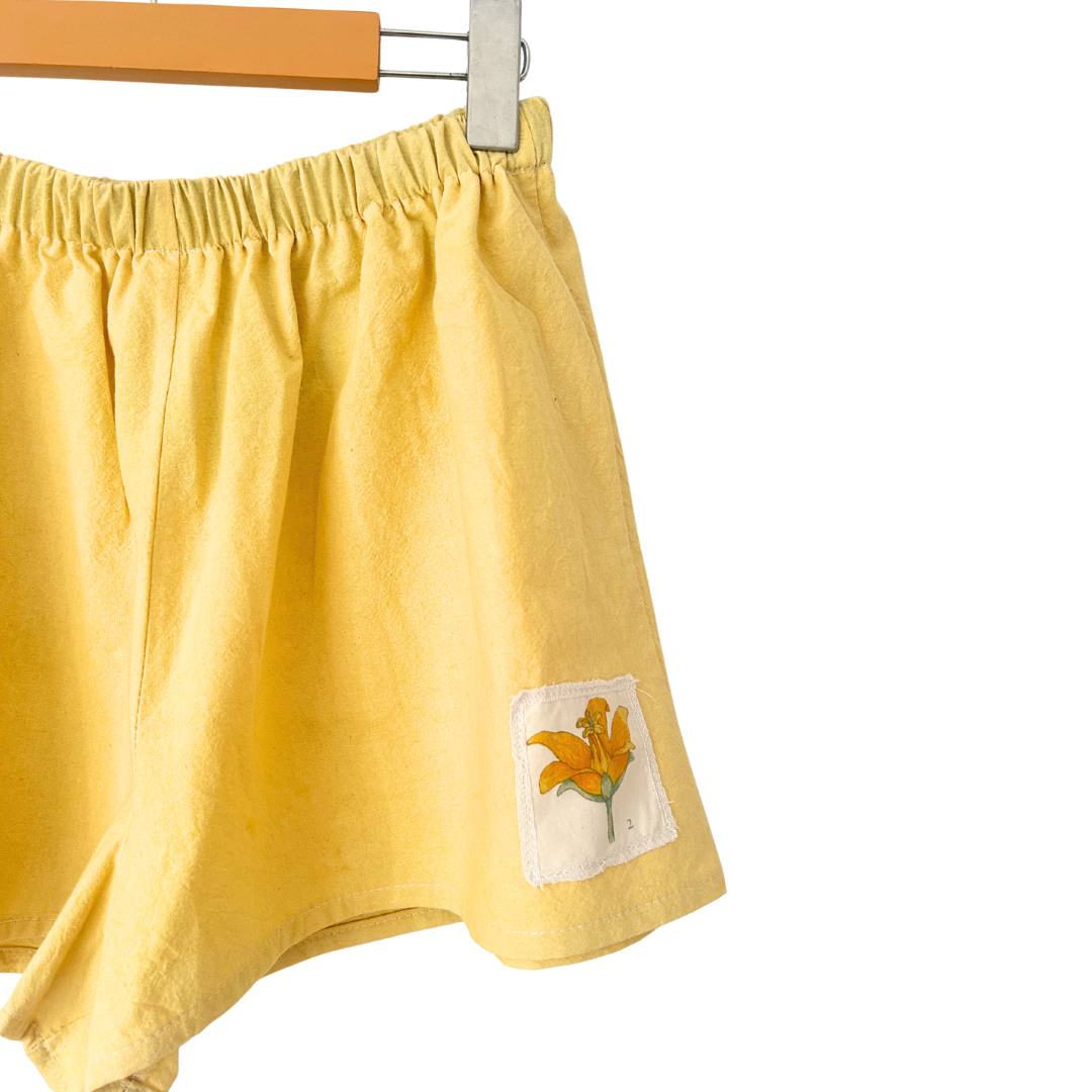 Marigold Dyed Shorts - 100% Organic Cotton