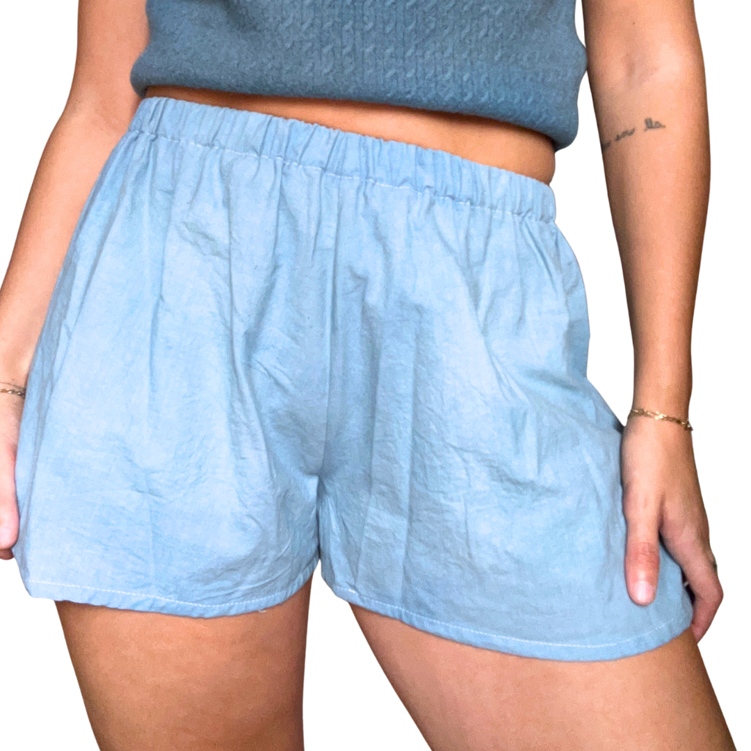 Indigo Dyed Shorts - 100% Organic Cotton