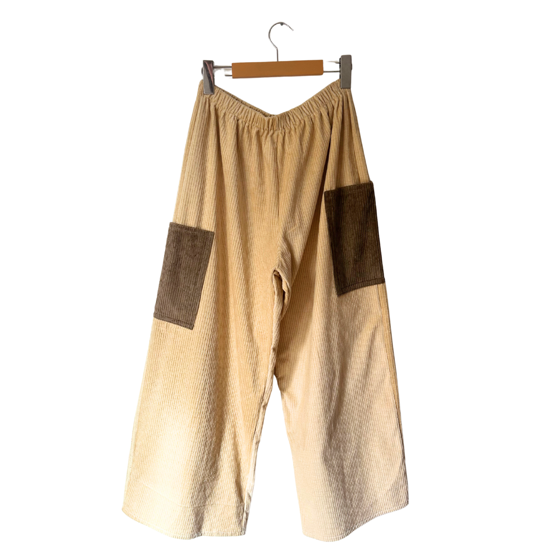 Black Walnut Dyed Corduroy Pants- 100% Upcycled Cotton