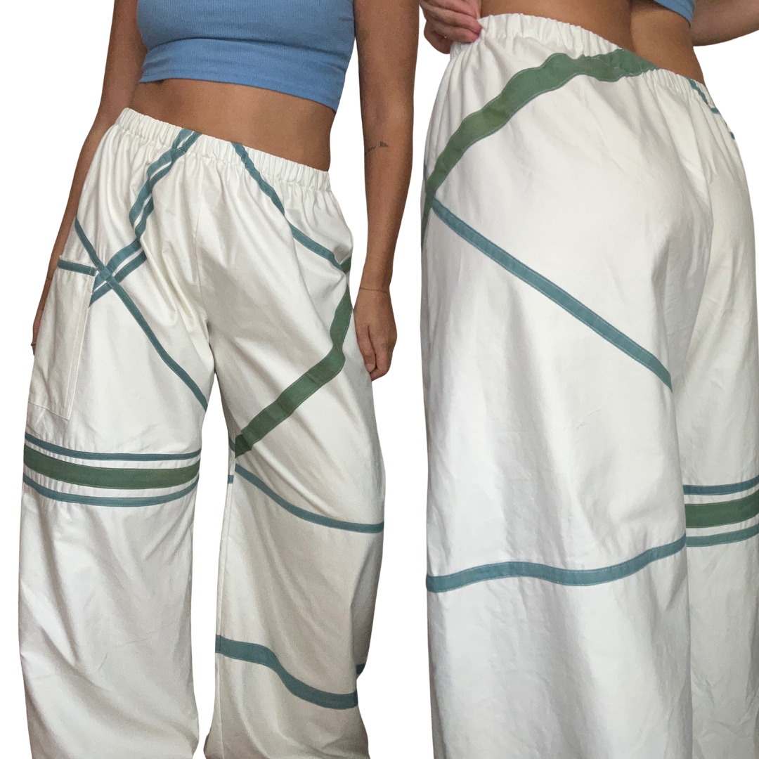 Indigo + Marigold Dyed One of A Kind Pants- 100% Upcycled Cotton (M/L)