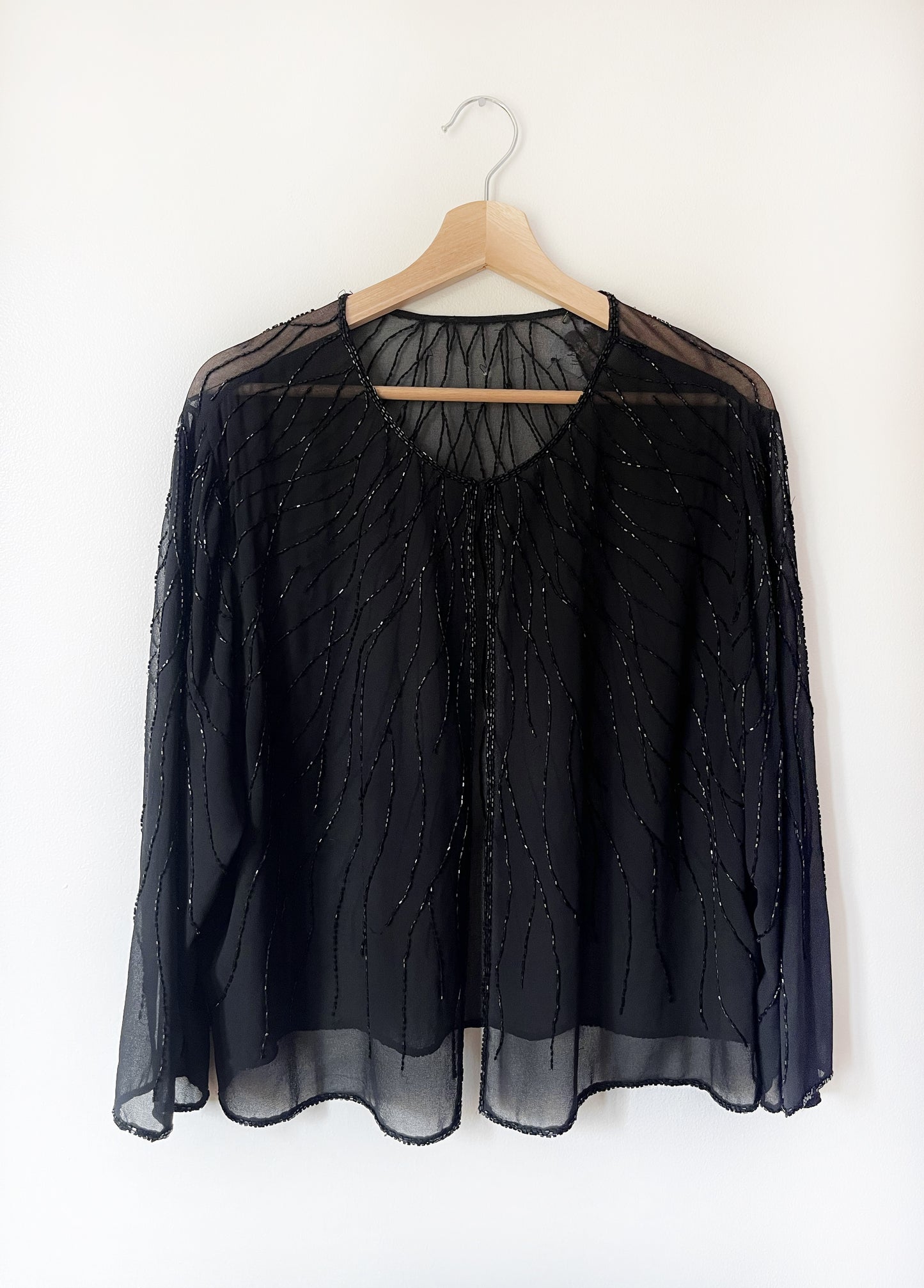 Vintage Beaded Cardigan - M