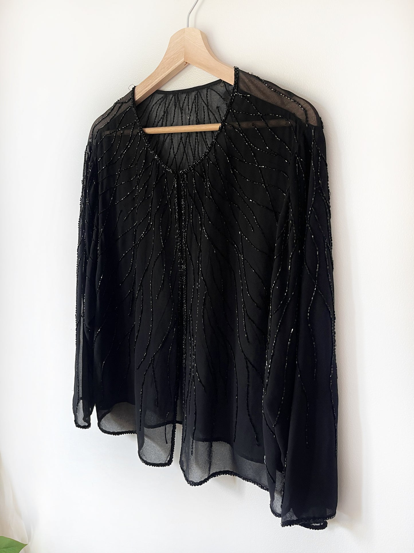 Vintage Beaded Cardigan - M