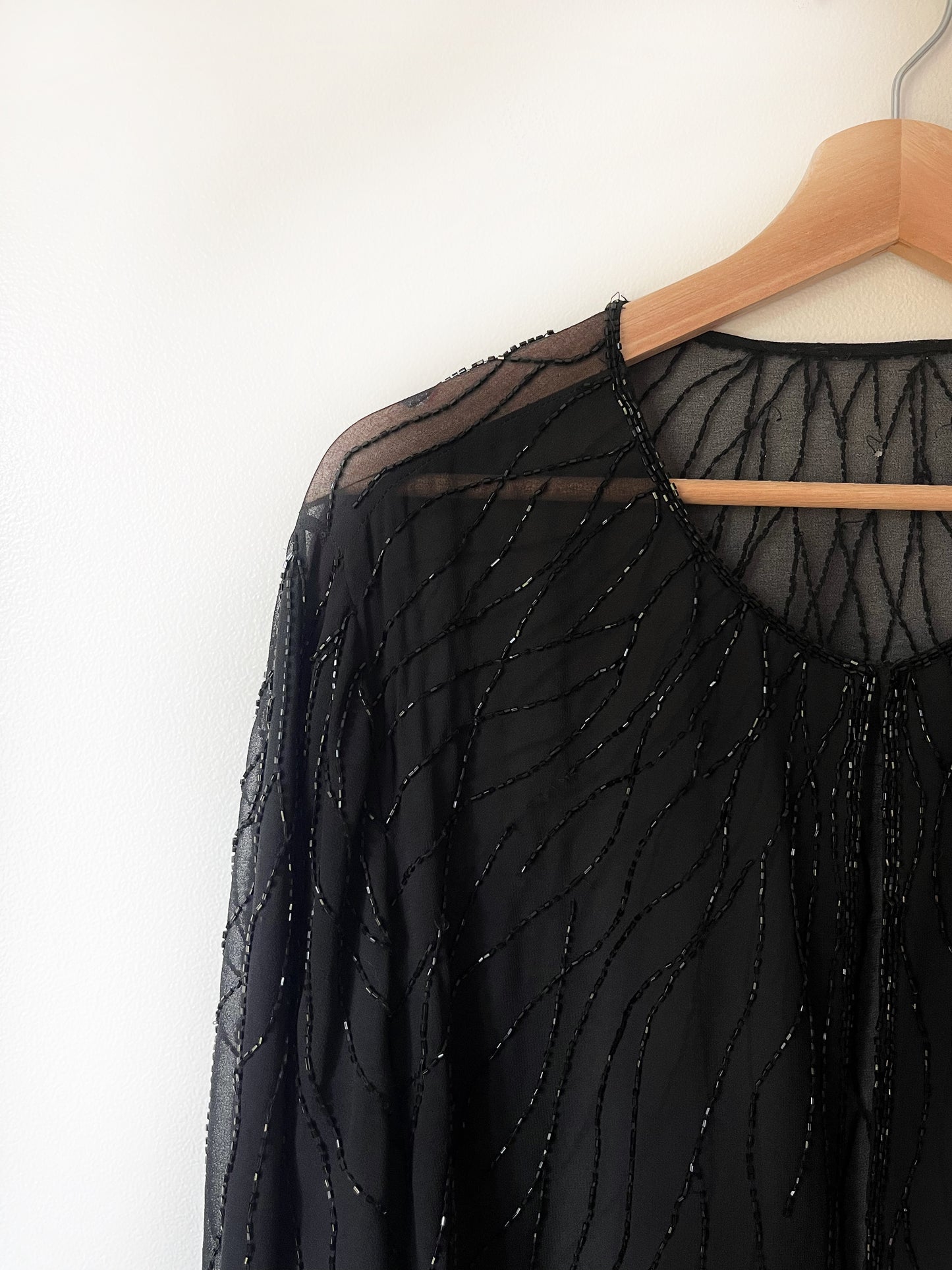 Vintage Beaded Cardigan - M