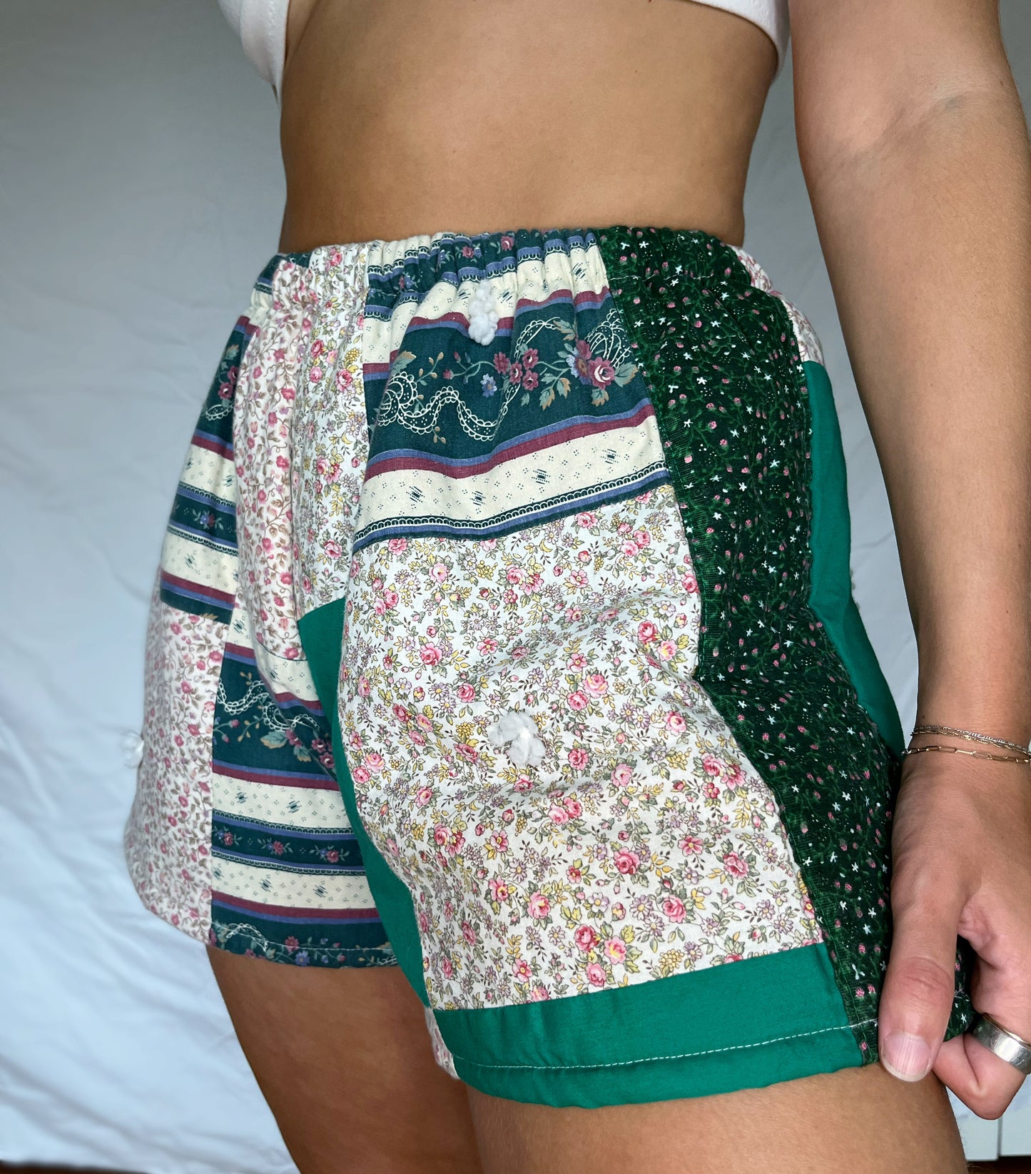 Upcycled Everyday Shorts- Quilted (S/M)
