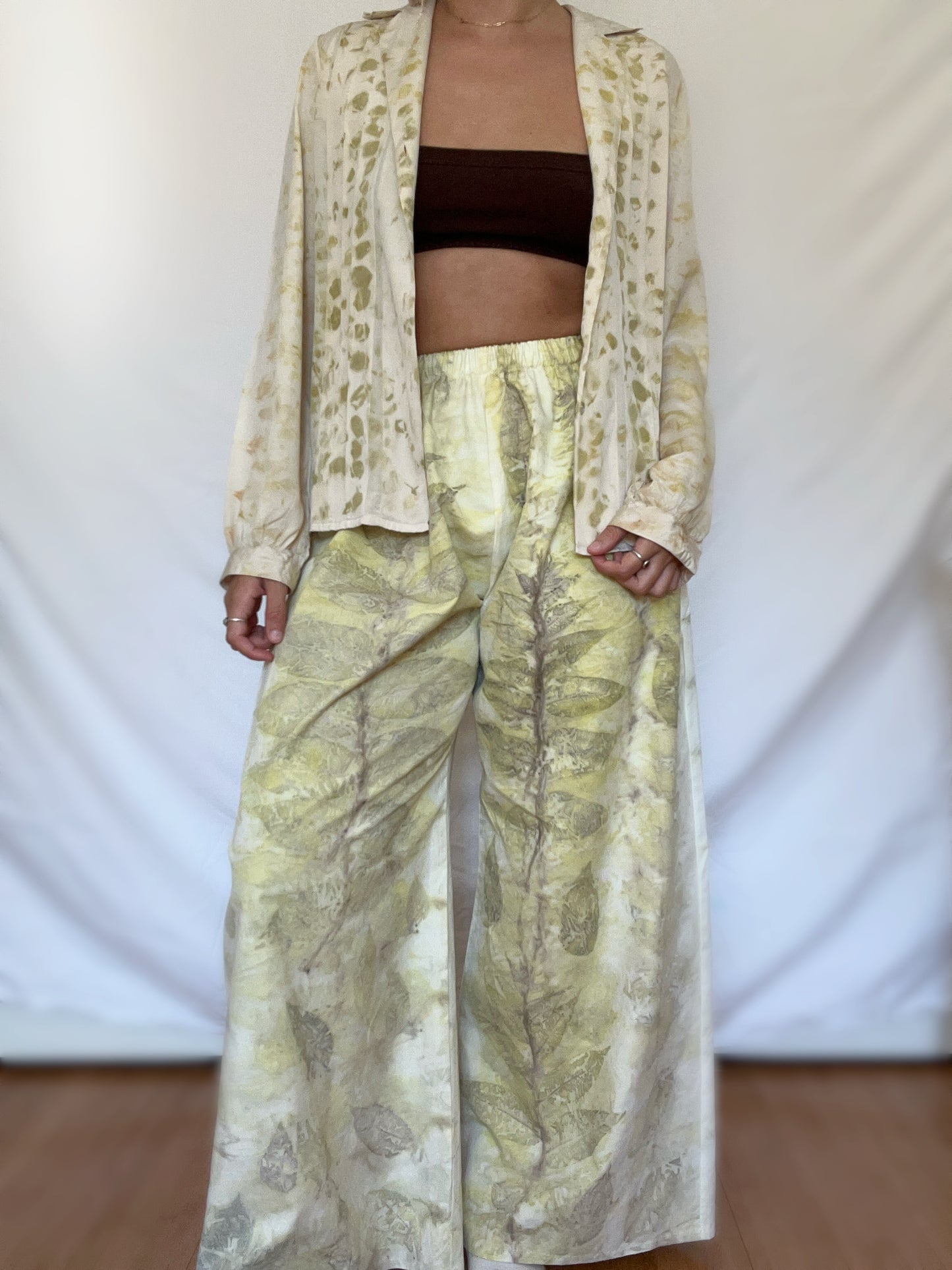 100% Cotton Plant Dyed Lounge Pant - Black Walnut - S/M