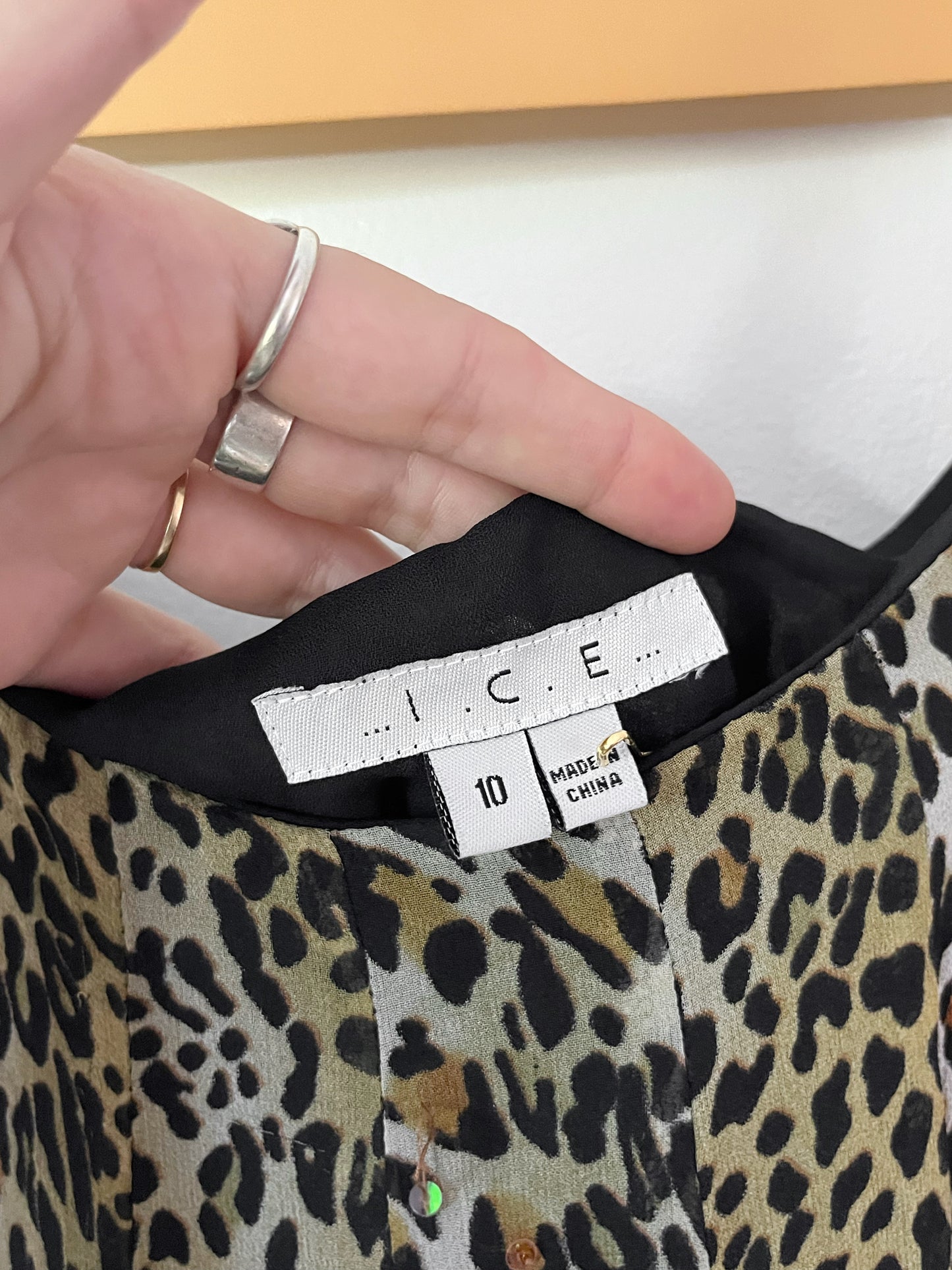 Vintage 100% Silk Cheetah Print Skirt- M/L