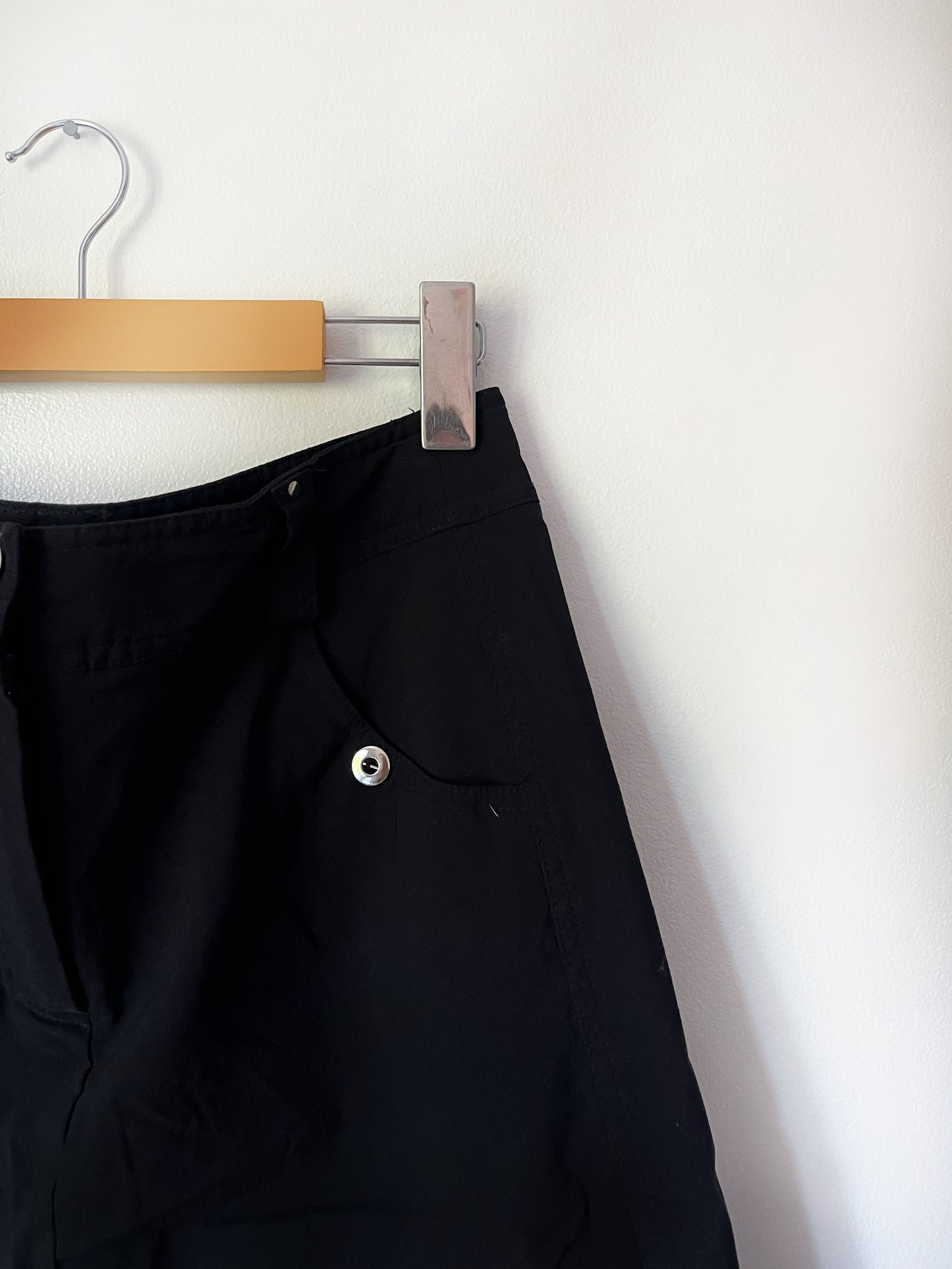 Vintage Black Cargo Skirt - S