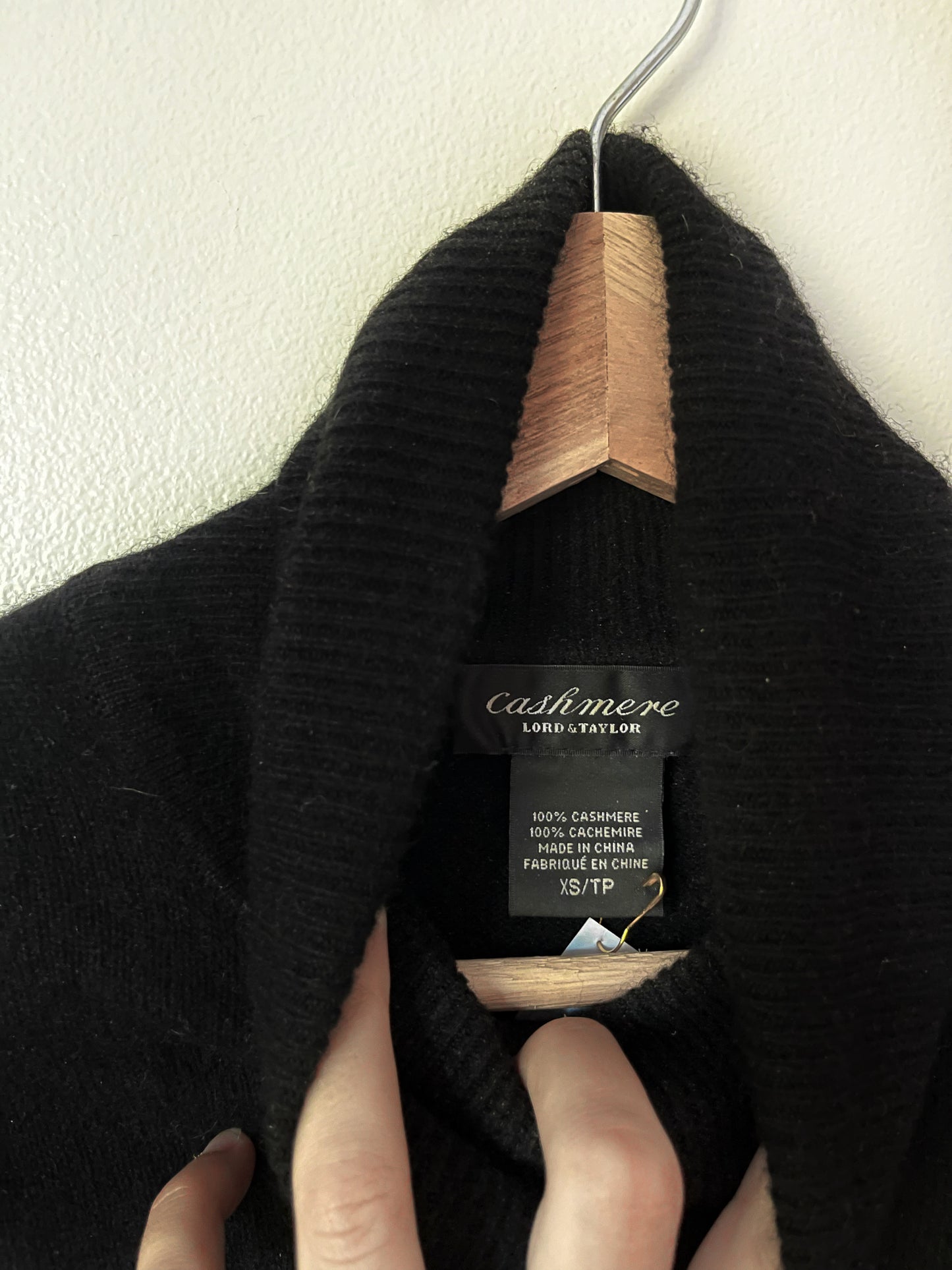 Vintage Black 100% Cashmere Turtleneck- XS