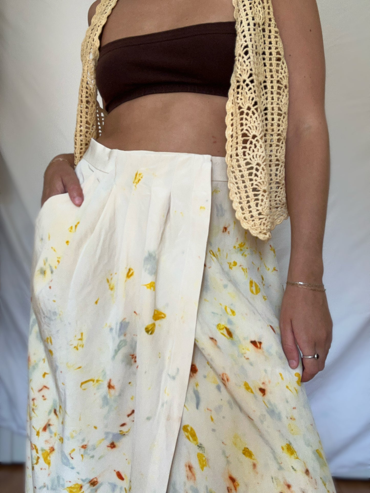 100% Cotton Plant Dyed Vest - Marigold - S/M