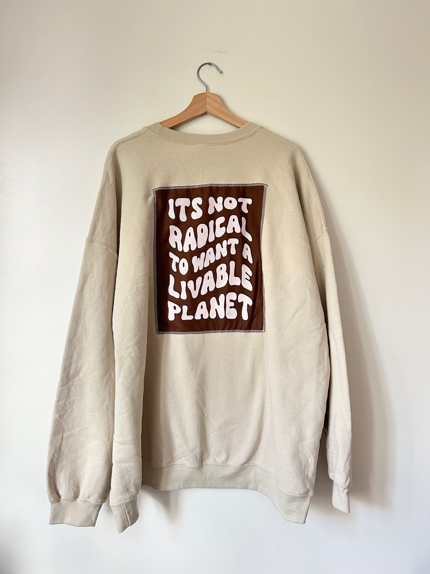 Its Not Radical to Want a Livable Planet Upcycled Crewneck - 3XL (unisex)