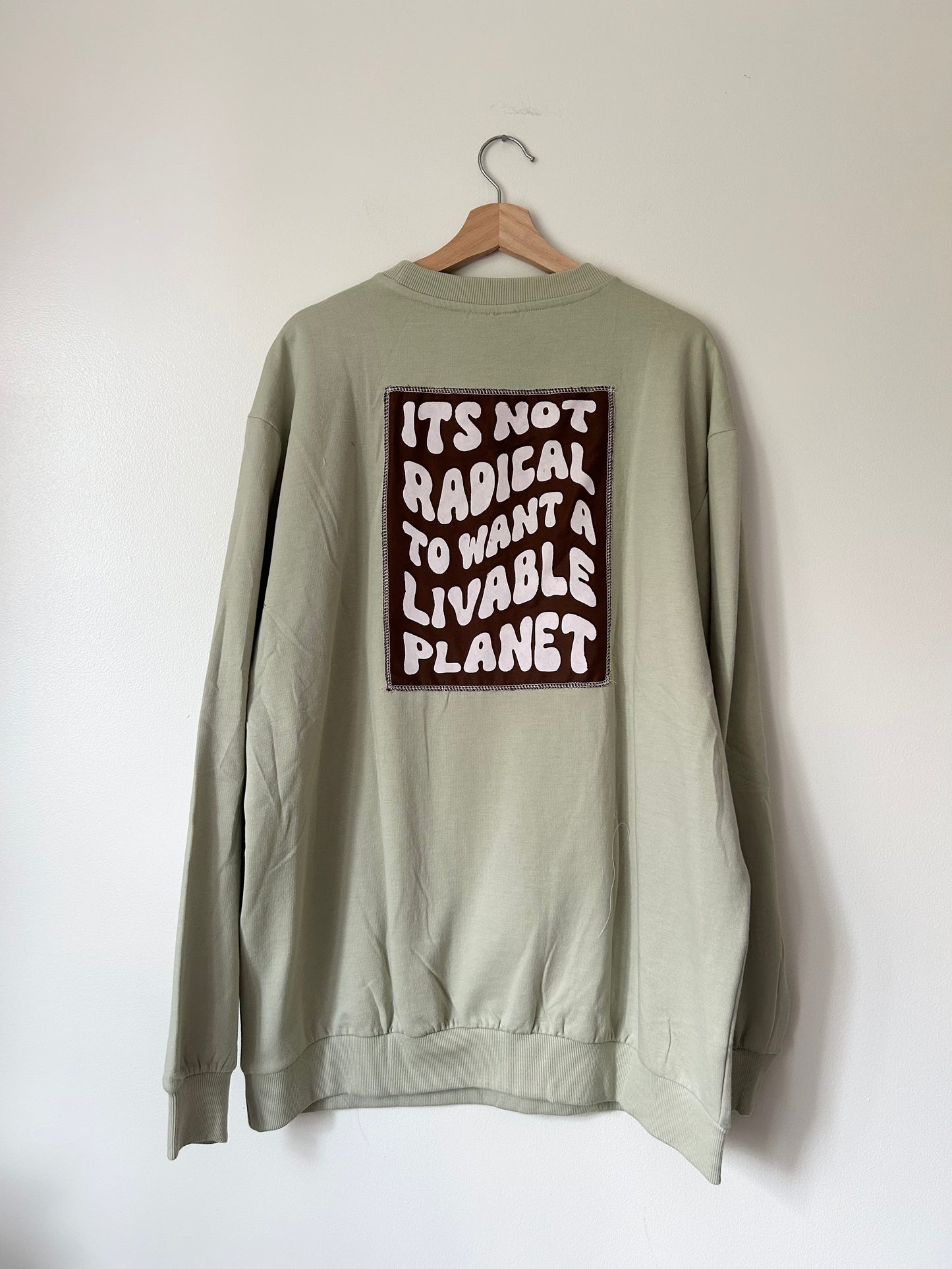 Its Not Radical to Want a Livable Planet Upcycled Crewneck - 3XL (unisex)