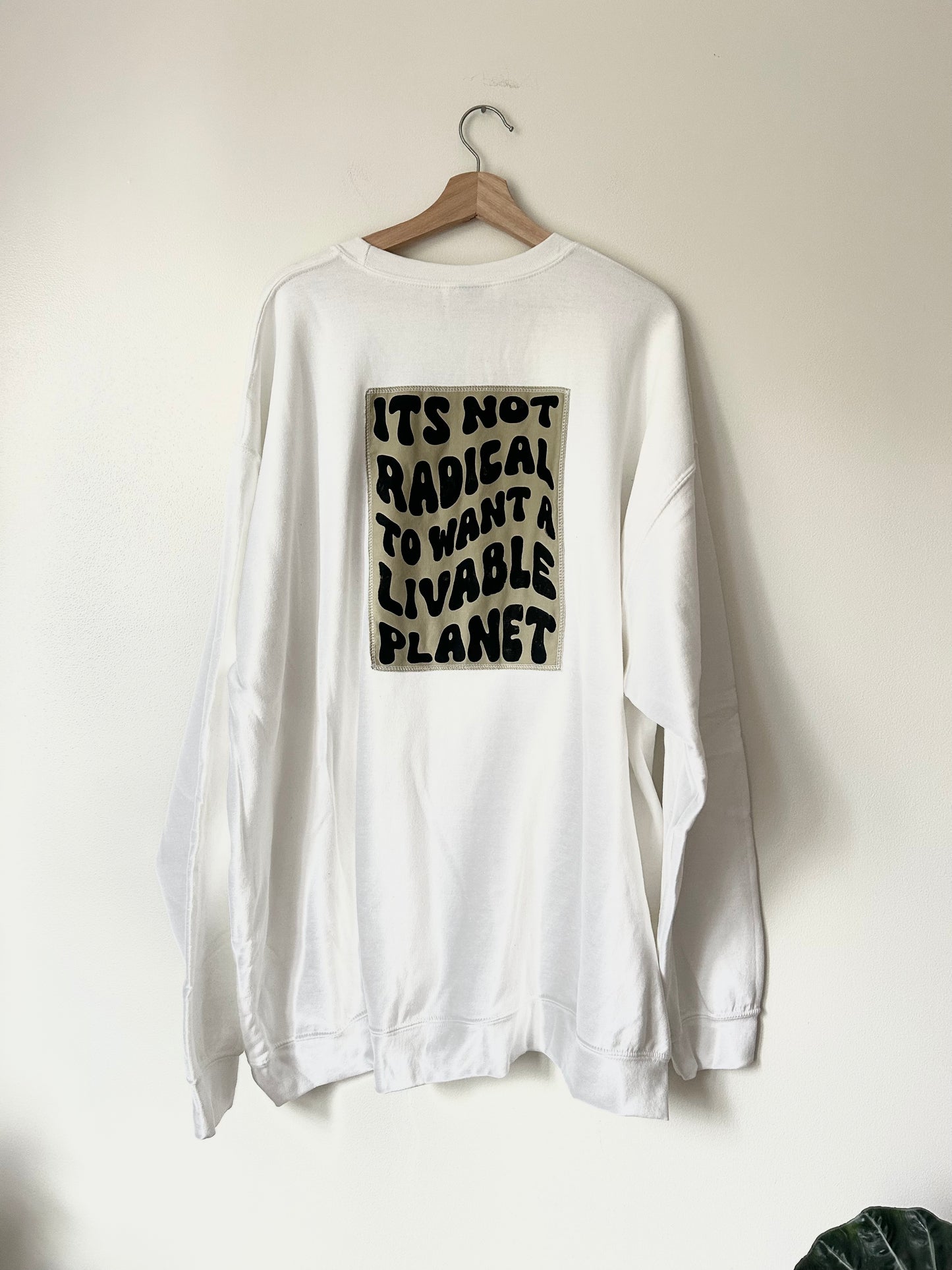 Its Not Radical to Want a Livable Planet Upcycled Crewneck - 4XL (unisex)