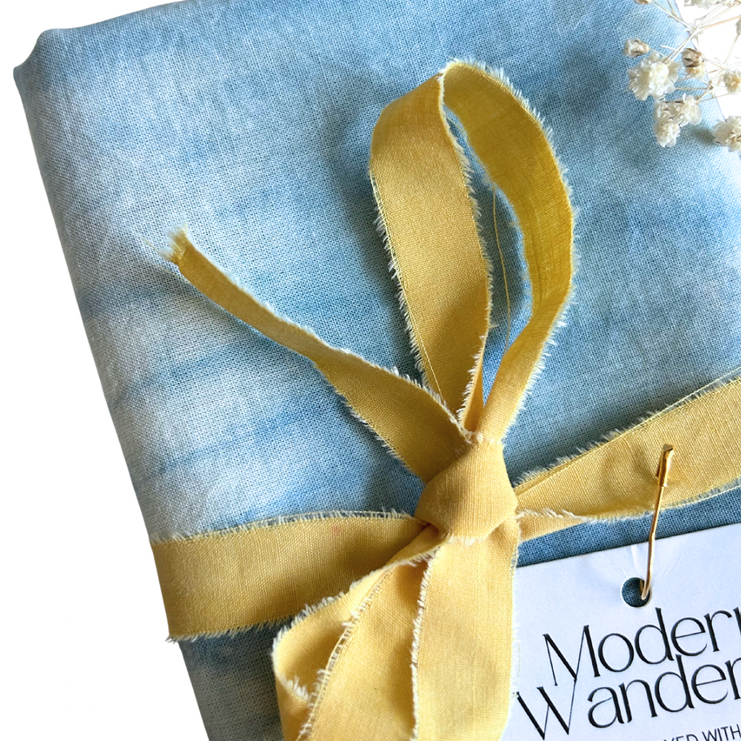 100% Organic Cotton Plant Dyed Bandana - Tie Dye Indigo