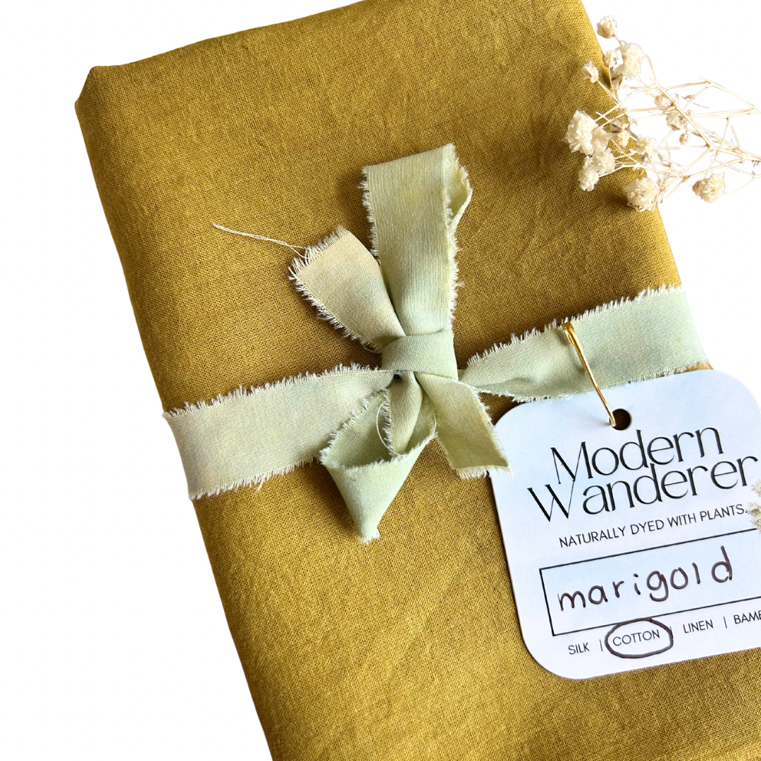 100% Organic Cotton Plant Dyed Bandana - Marigold