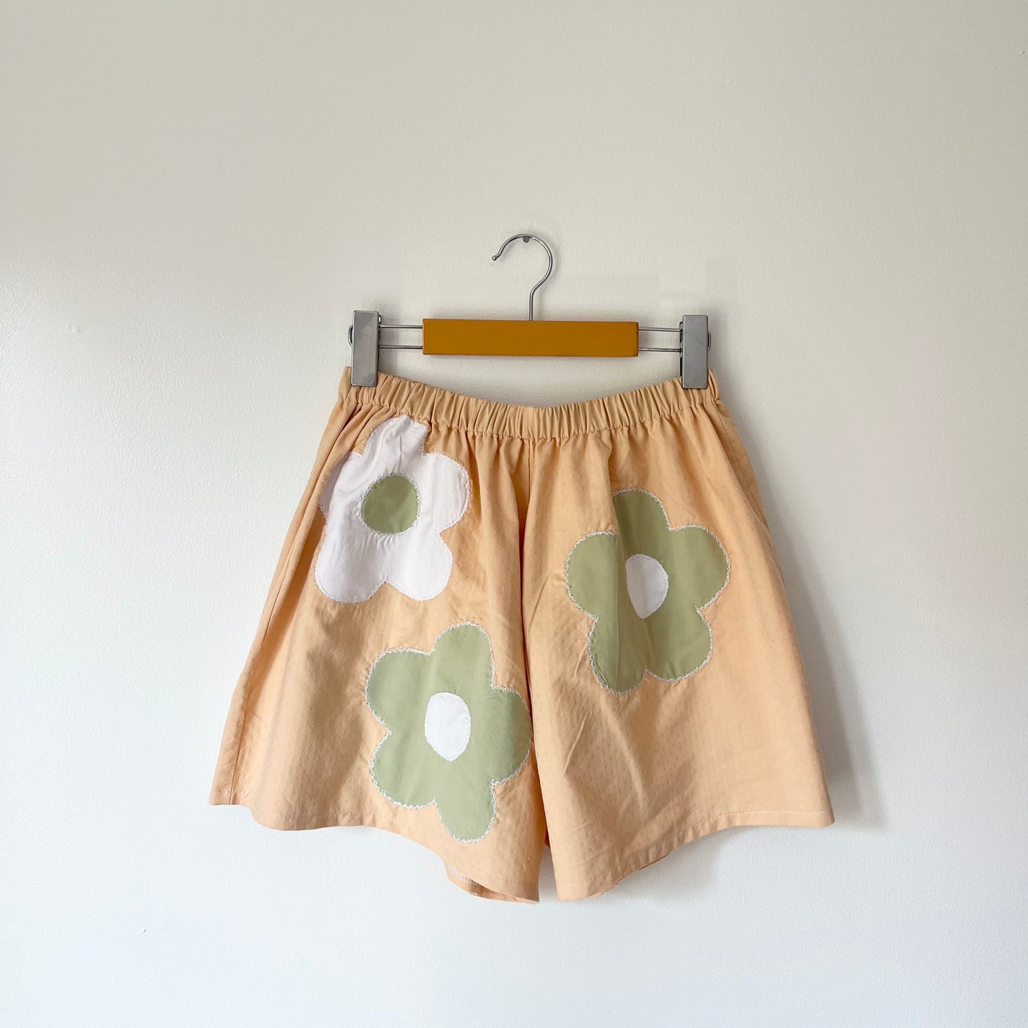 Upcycled Patchwork Flower Everyday Shorts - S/M