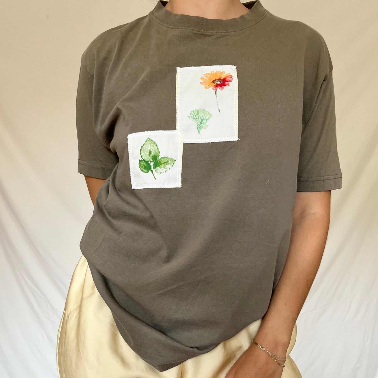 Patchwork Floral T-Shirt- M (Unisex)