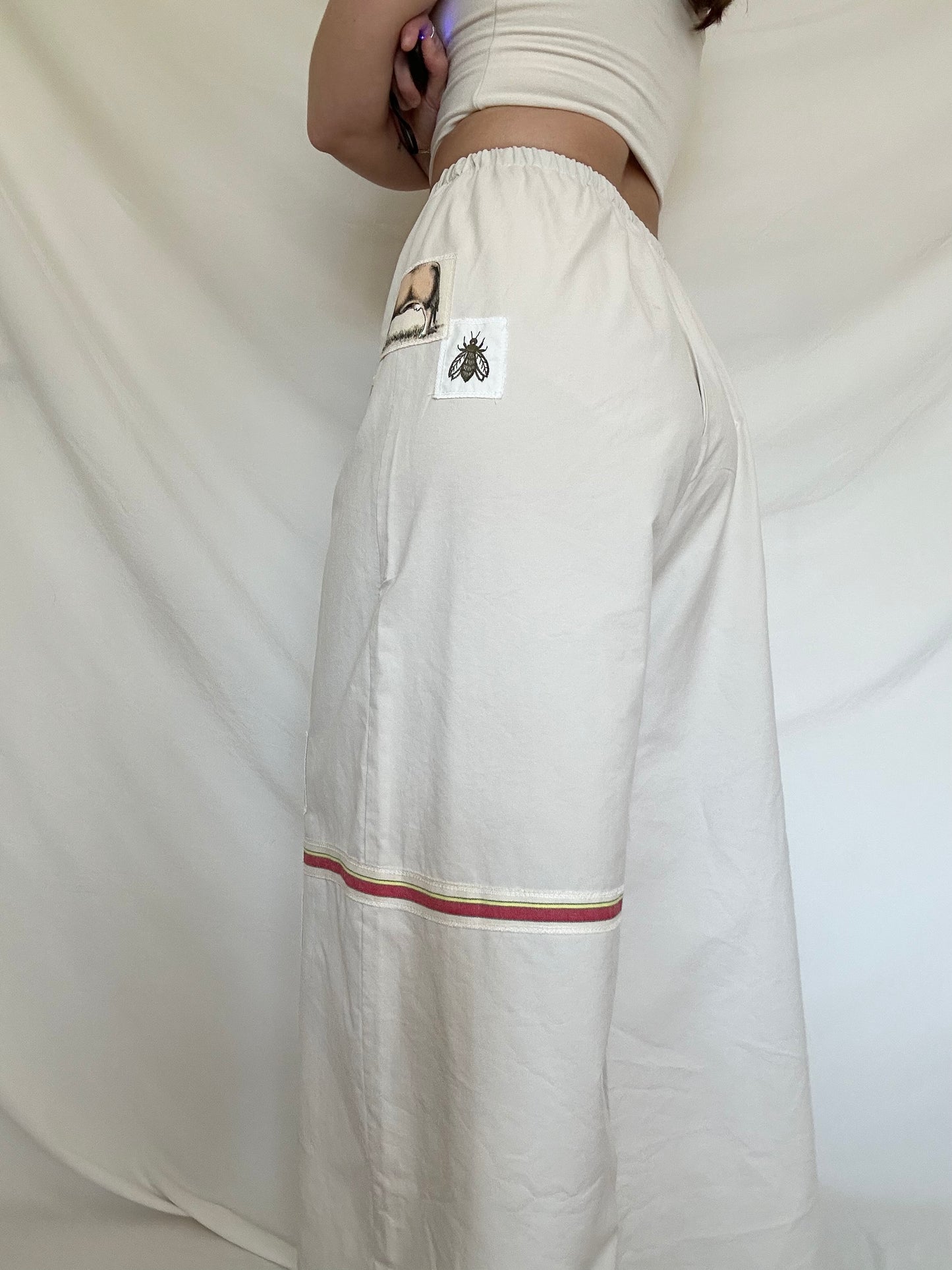 Upcycled Patchwork Cow Pants - S/M