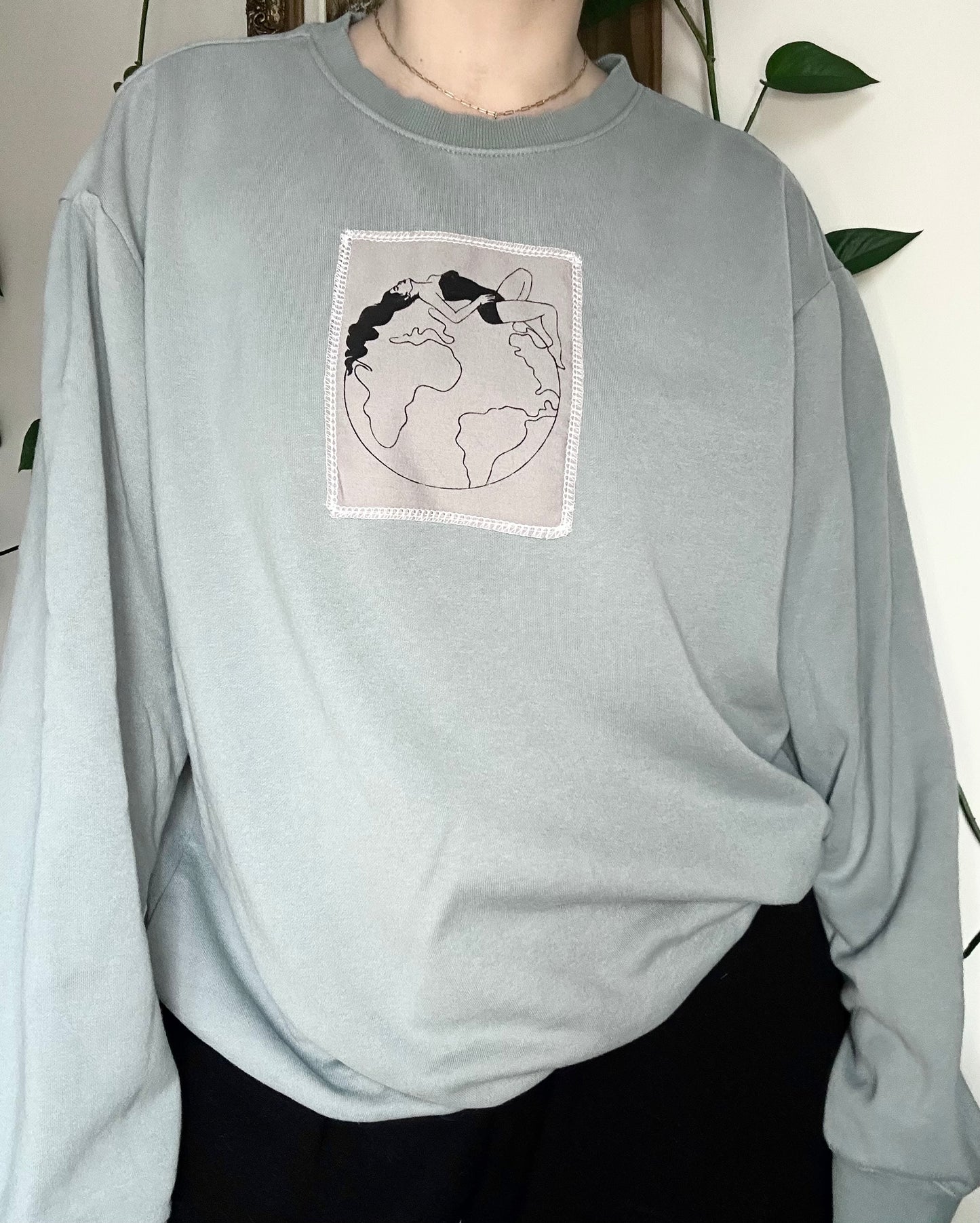 Its Not Radical to Want a Livable Planet Upcycled Crewneck - M