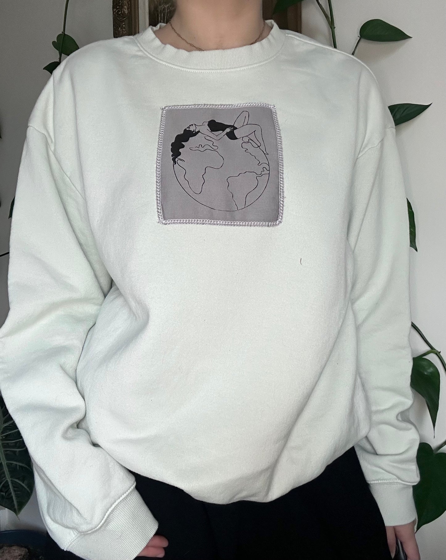 Its Not Radical to Want a Livable Planet Upcycled Crewneck - M