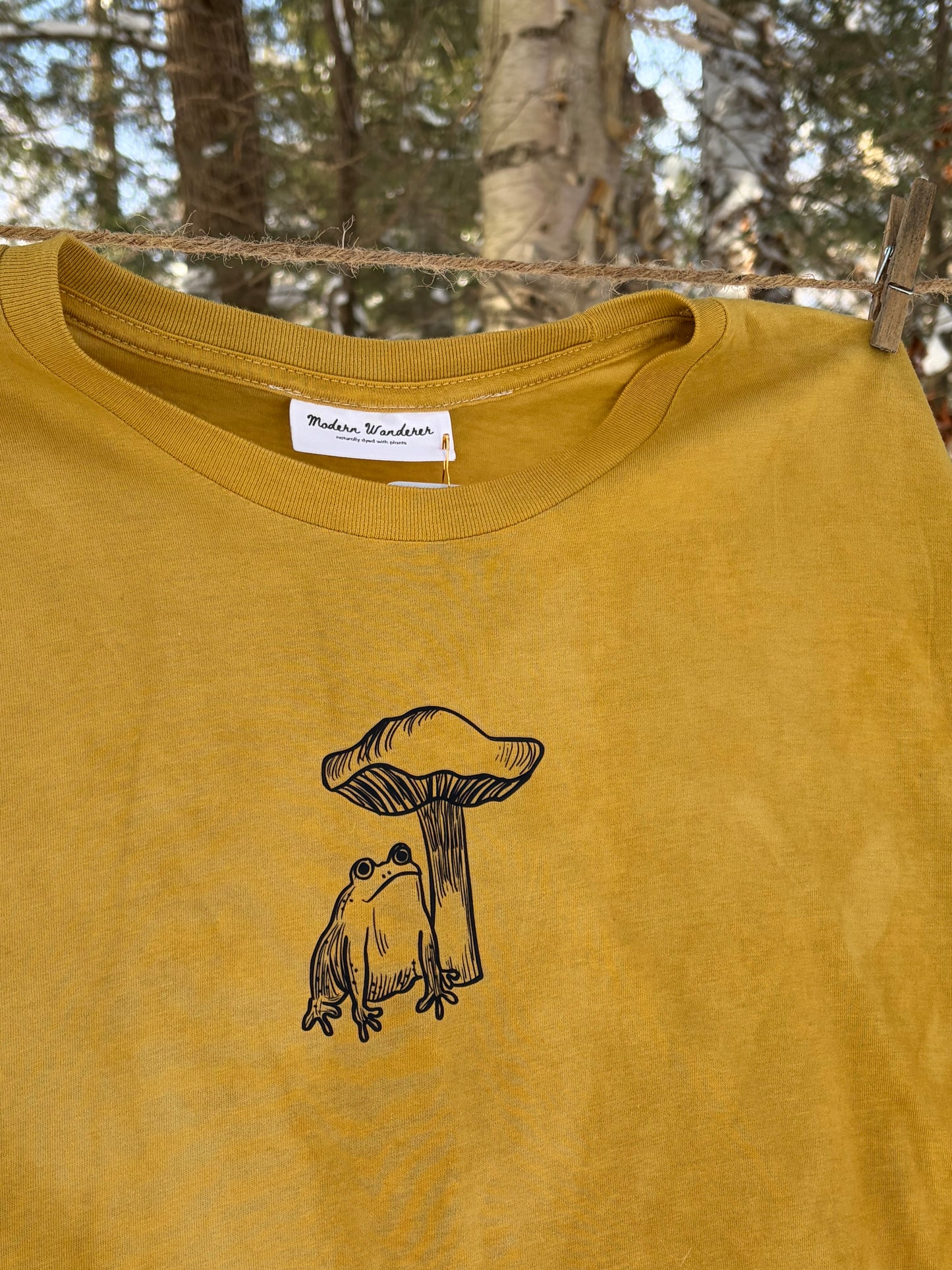 Mushroom + Toad Plant Dyed Tee