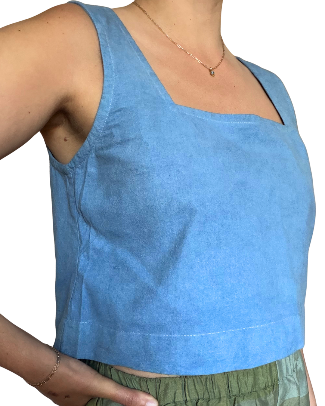 Indigo Dyed Lounge Tank - 100% Organic Cotton