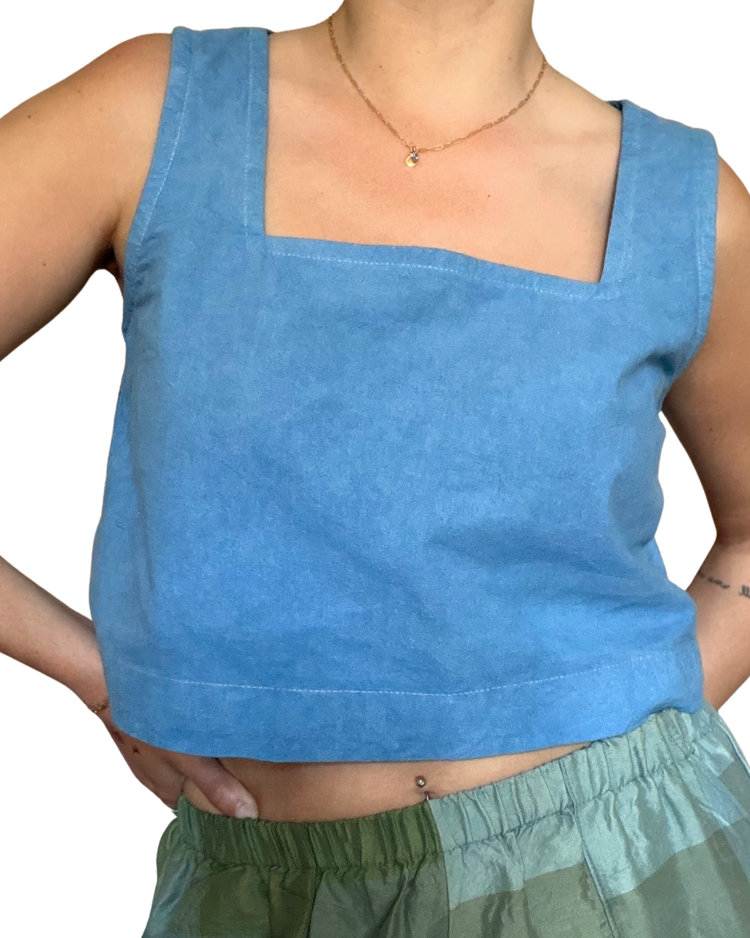 Indigo Dyed Lounge Tank - 100% Organic Cotton