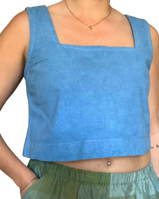 Indigo Dyed Lounge Tank - 100% Organic Cotton