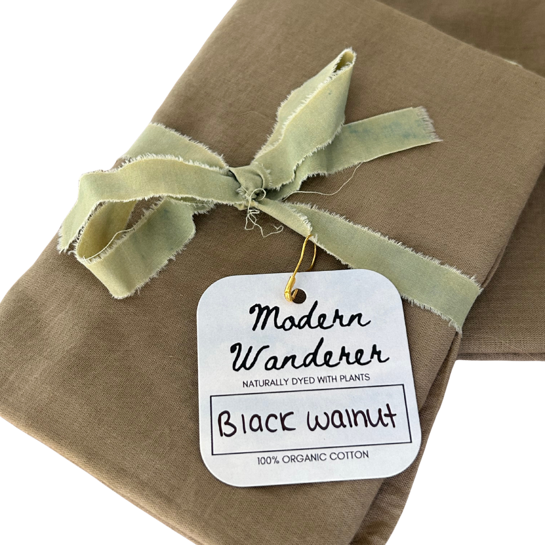 100% Organic Cotton Plant Dyed Bandana - Black Walnut