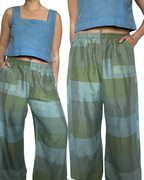 Indigo Dyed Lounge Pants- 100% Deadstock Silk