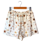 Fall Garden Flower Dyed Shorts - 100% Organic Cotton