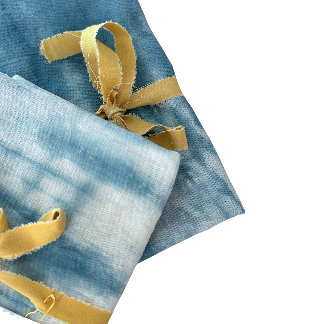 100% Organic Cotton Plant Dyed Bandana - Tie Dye Indigo