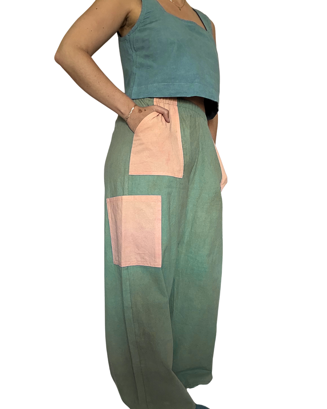 Madder Root + Indigo/Marigold Dyed Lounge Pants- 100% Organic Cotton