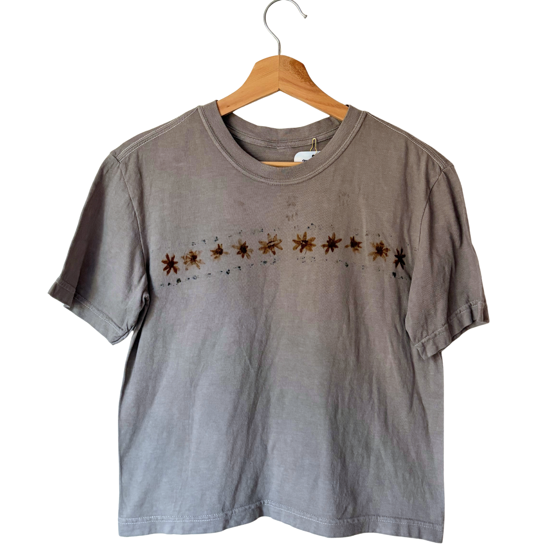 Garden+ Forest Dyed Tee - Black Walnut + Coreopsis
