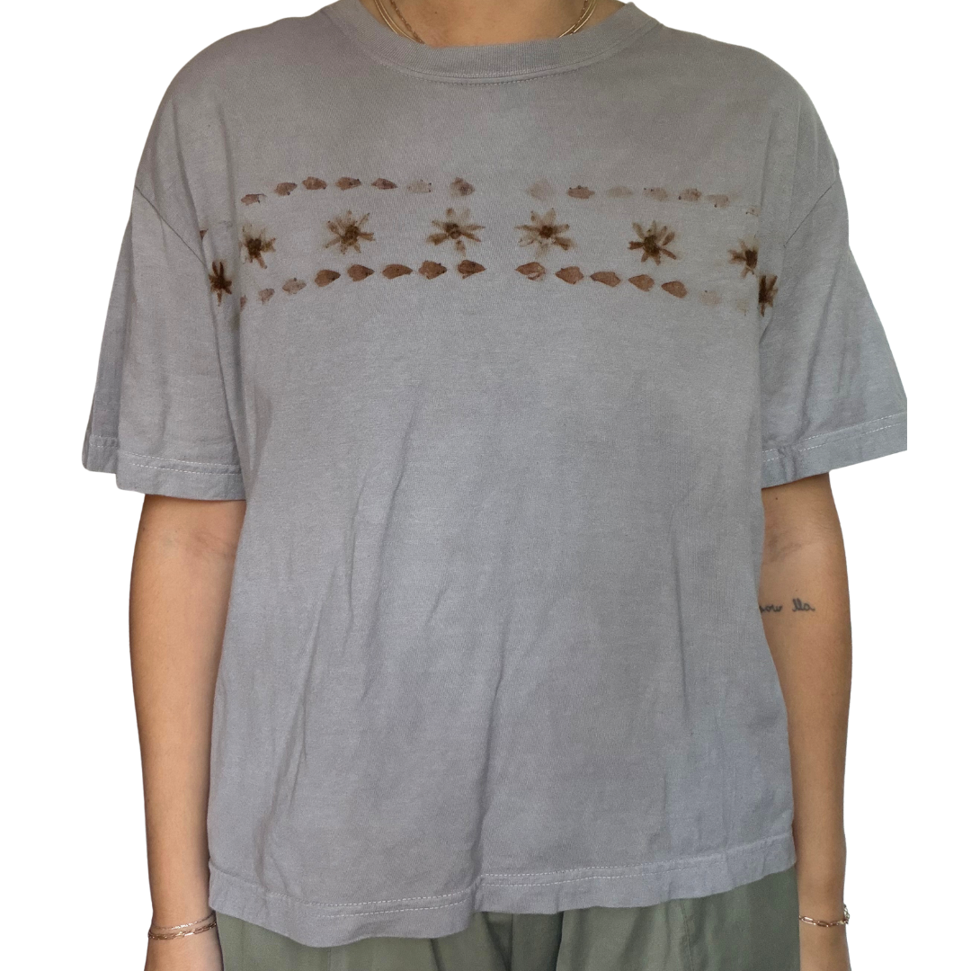 Garden+ Forest Dyed Tee - Black Walnut + Coreopsis