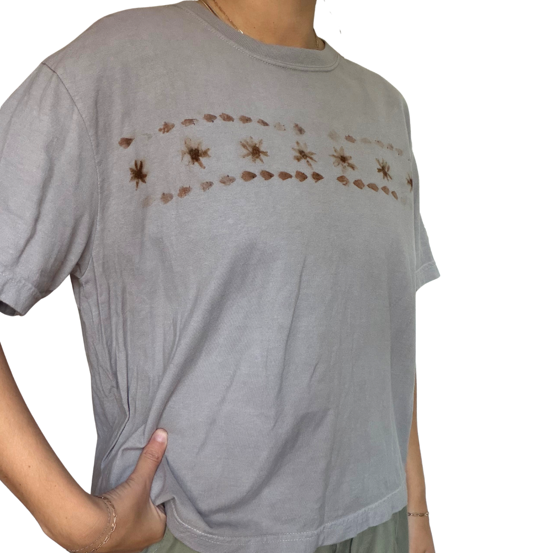 Garden+ Forest Dyed Tee - Black Walnut + Coreopsis