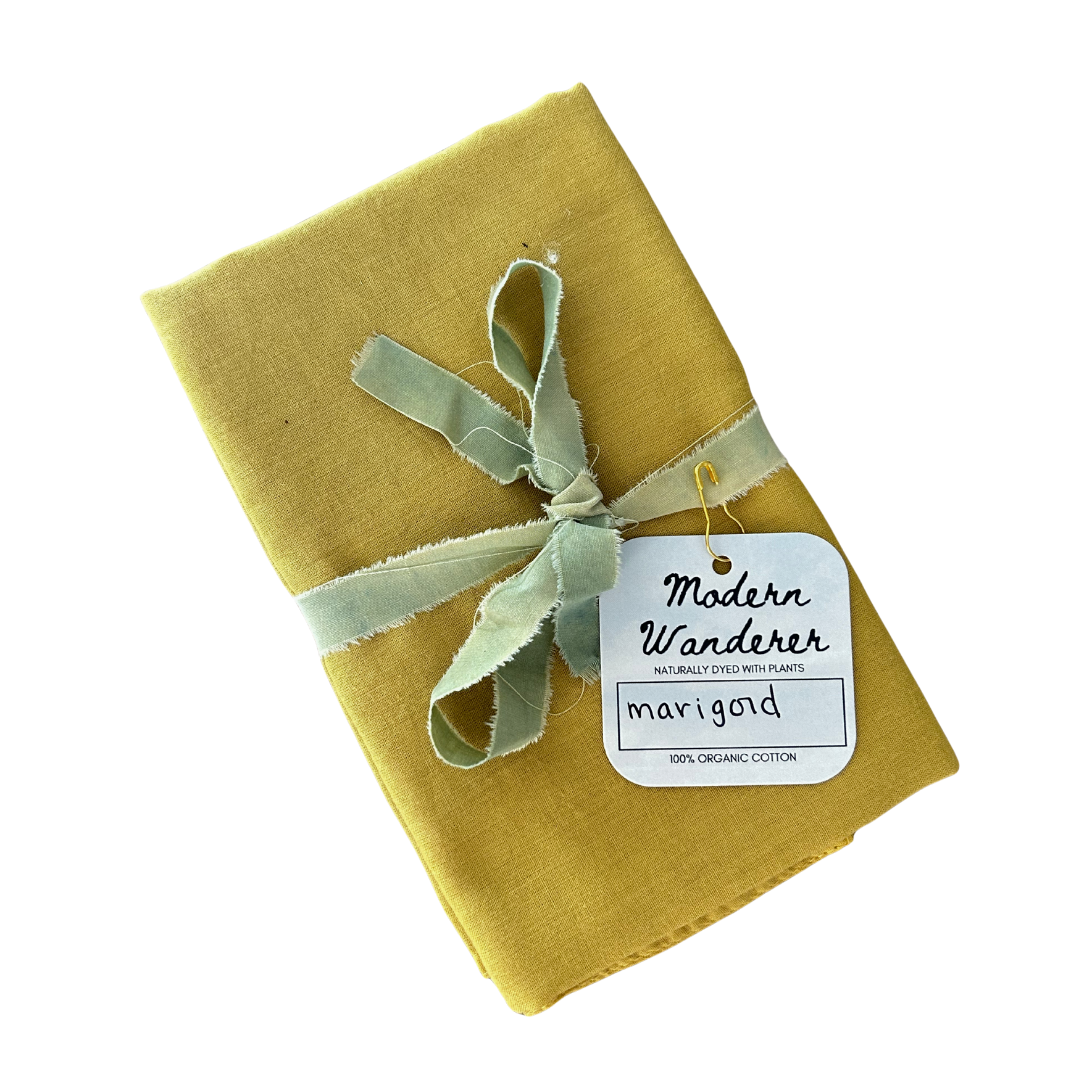 100% Organic Cotton Plant Dyed Bandana - Marigold