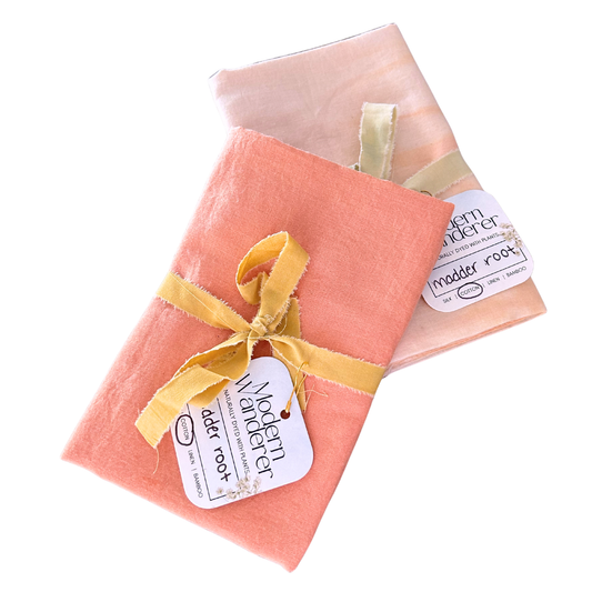 100% Organic Cotton Plant Dyed Bandana - Madder Root