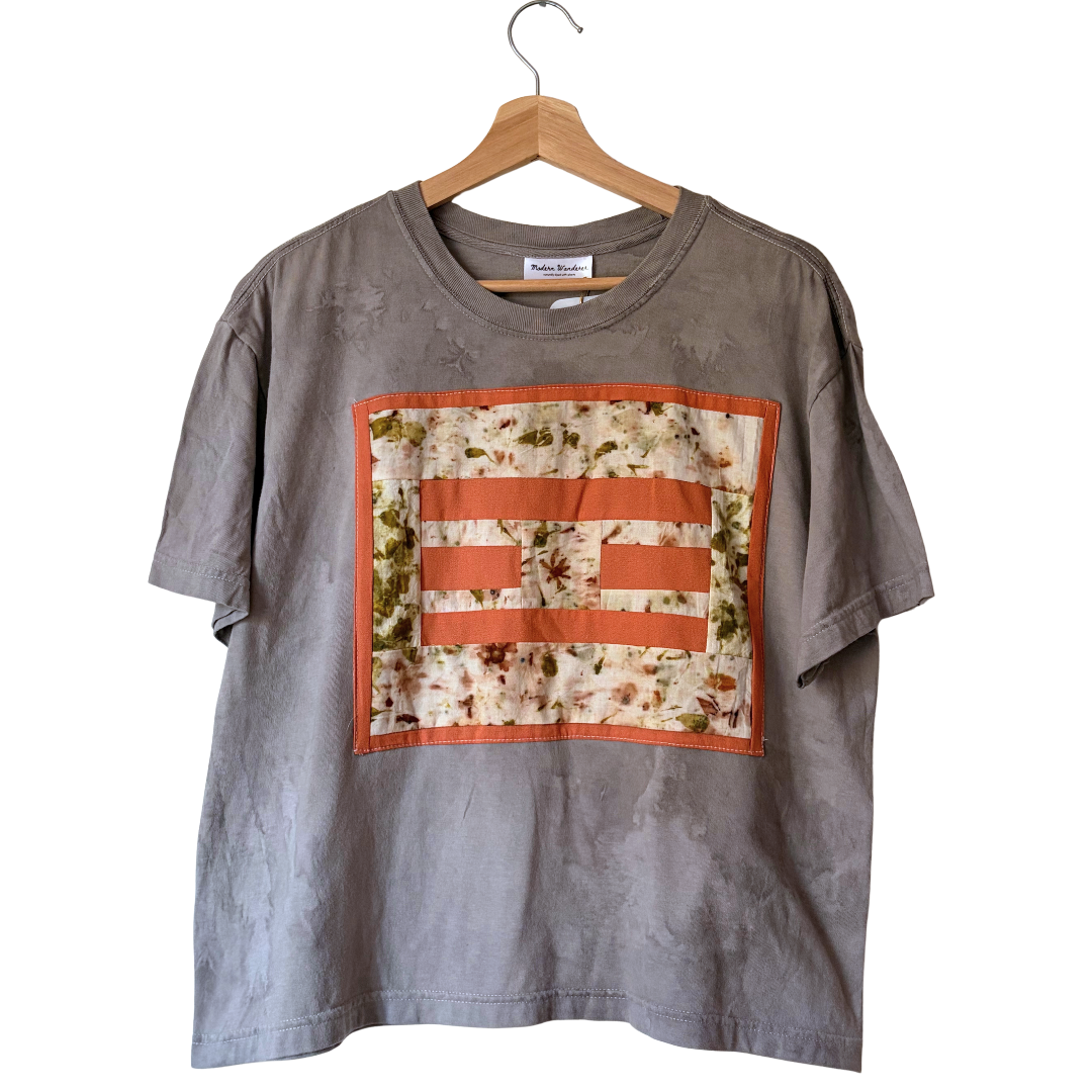 One of One Garden Dyed Quilt Block Tee - L