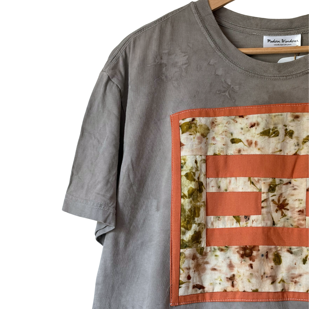 One of One Garden Dyed Quilt Block Tee - L