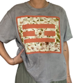 One of One Garden Dyed Quilt Block Tee - L